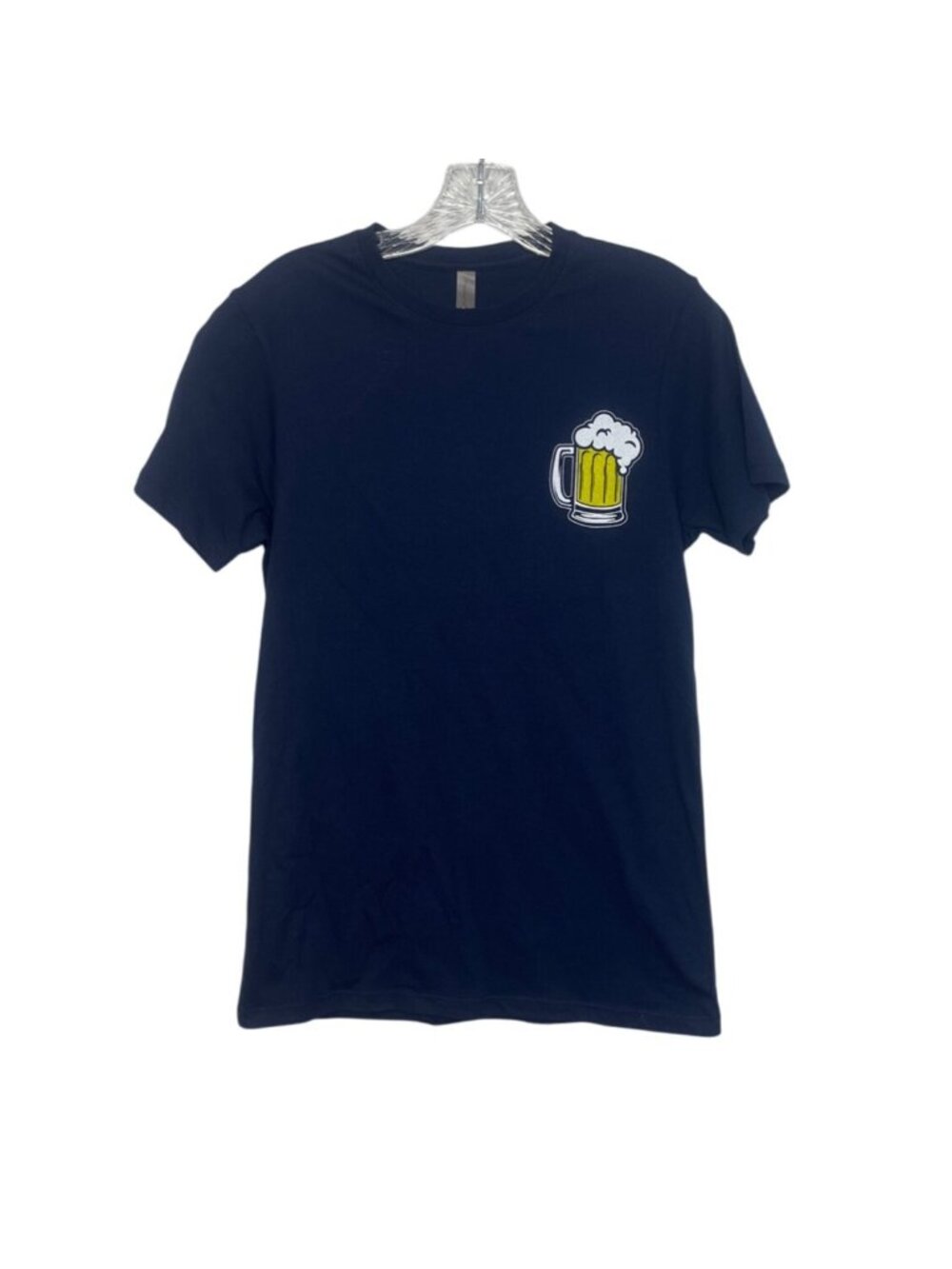 Chug Life Beer Mug Graphic Tshirt Mens Small Blue Delta Apparel